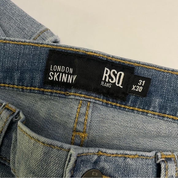 RSQ men’s London skinny jeans light wash size 31/30 - Picture 4 of 5